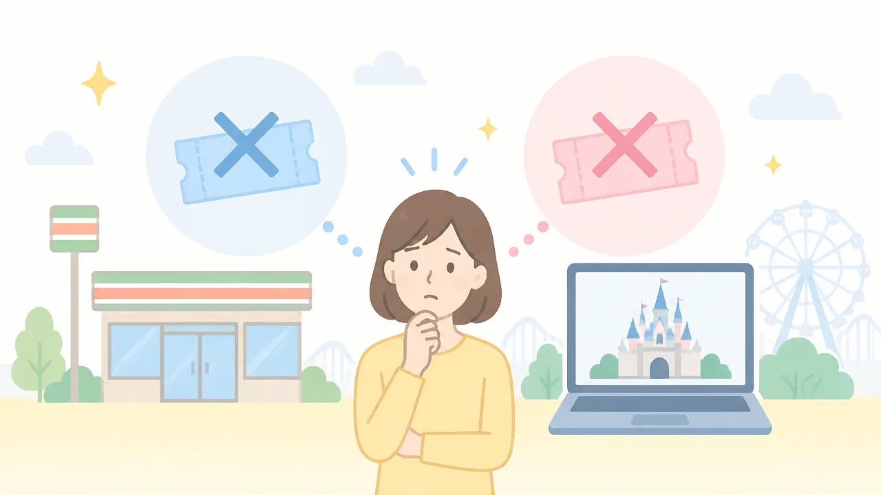 ディズニーチケットはコンビニと公式サイトのどちらで買う？違いを比較