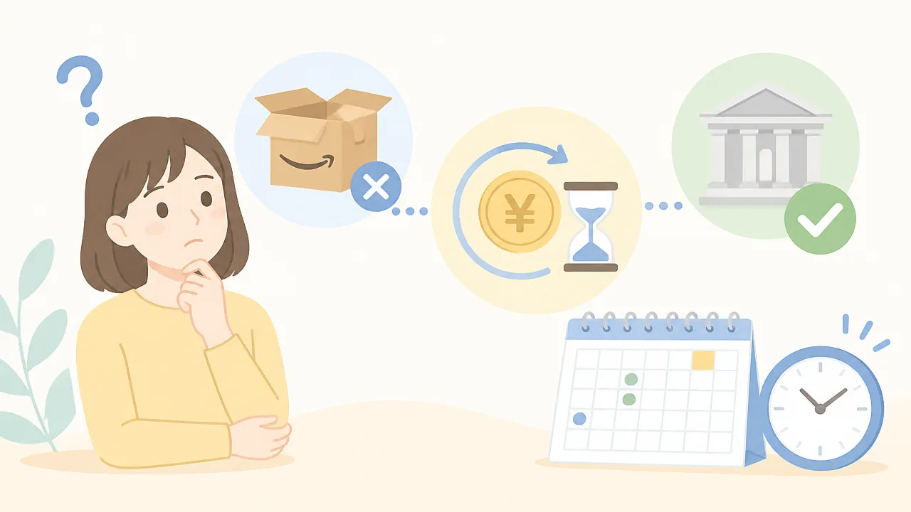 Amazonのキャンセル後にお金が戻らない理由は？返金時期と確認方法