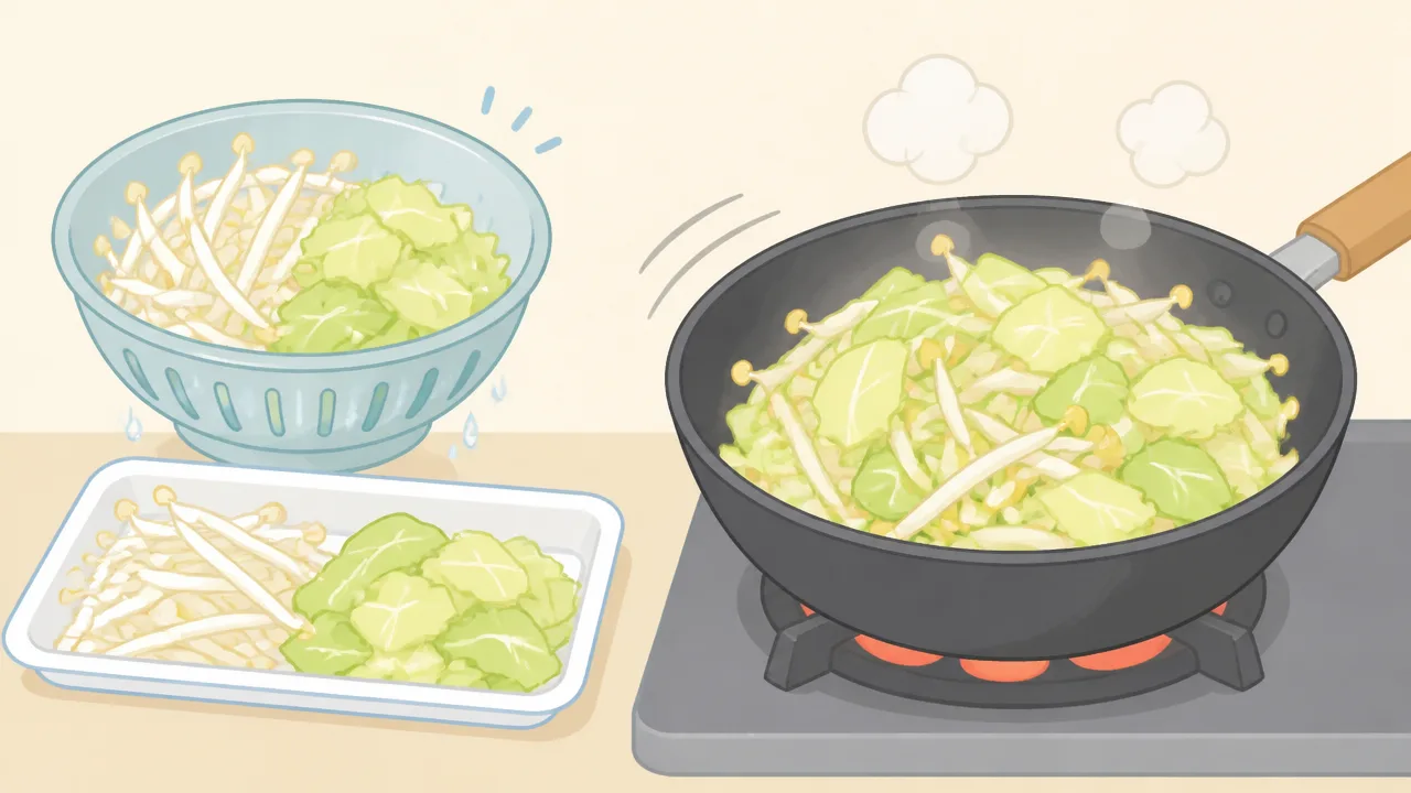 焼きそばがベチャベチャになる原因は？水っぽくしない作り方と対処法