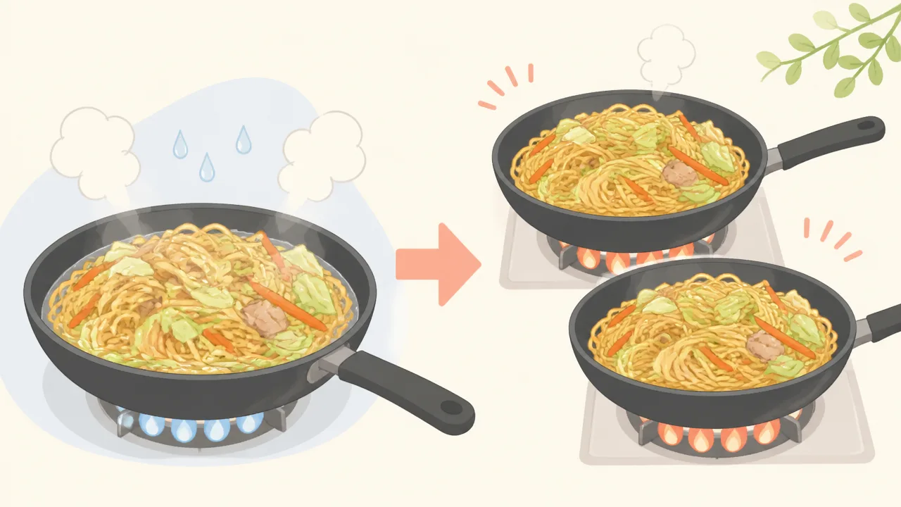 焼きそばがベチャベチャになる原因は？水っぽくしない作り方と対処法