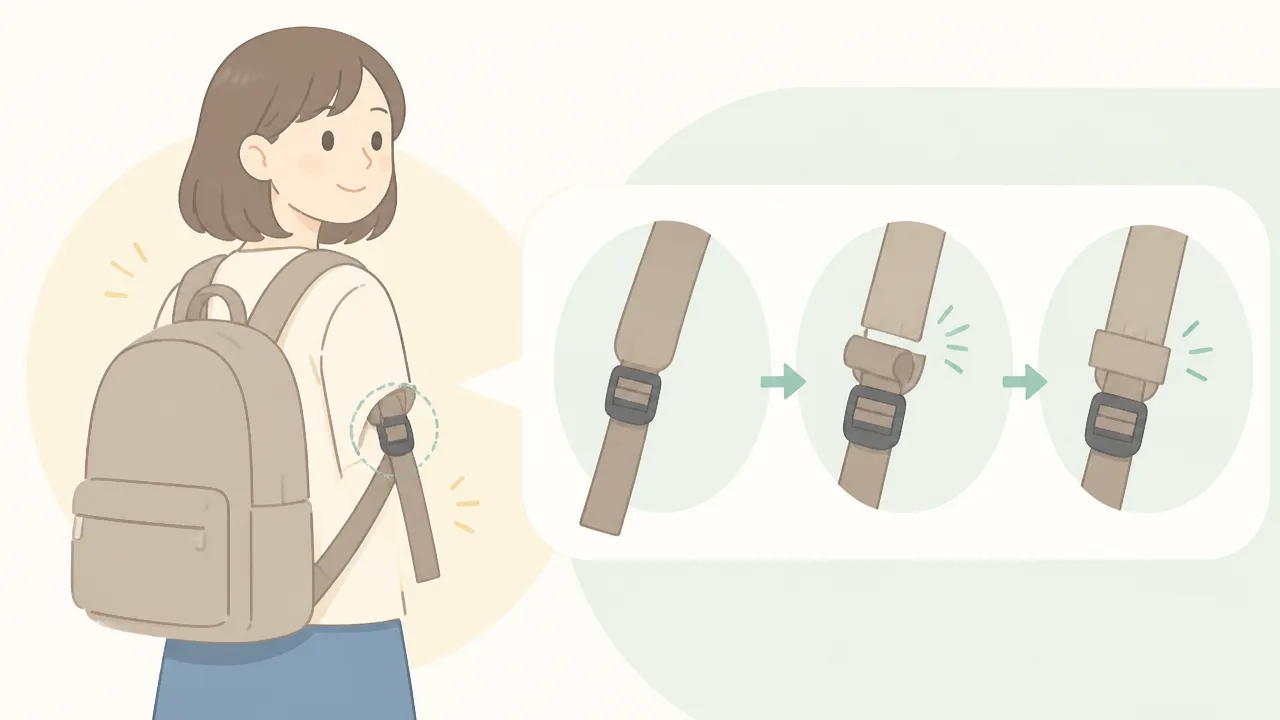 リュックの肩紐が長すぎるときは?余ったベルトをすっきりまとめる方法