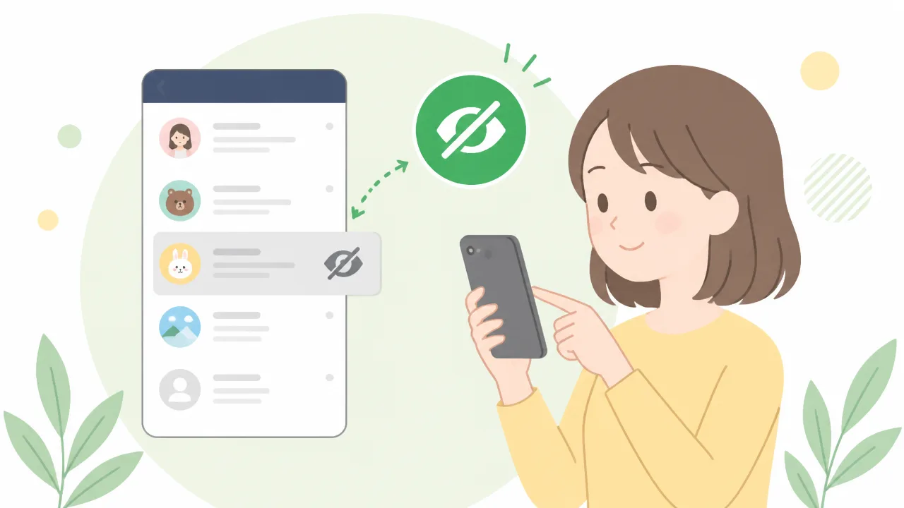LINEトークを非表示にすると相手にバレる？戻し方と削除の違い