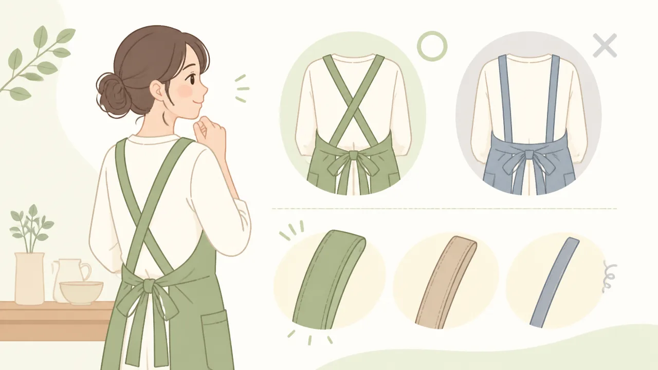 エプロンの肩紐がずり落ちるのはなぜ？原因と簡単にできる対策を紹介